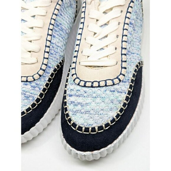 J/Slides Charlene Women's Navy Beige Whipstitch Sneaker Size 9&10 **Please Read* - Picture 4 of 10